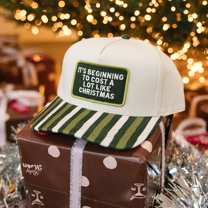 It's Beginning To Cost A Lot Like Christmas Striped Patch Hat