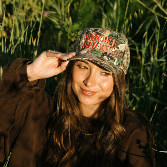 Smoke Show Camo Embroidered Hat