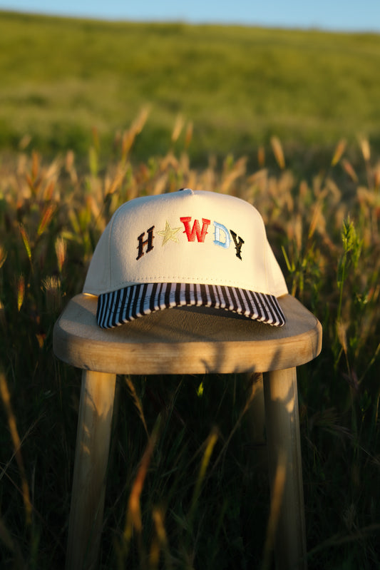 Howdy Black Stripe Hat
