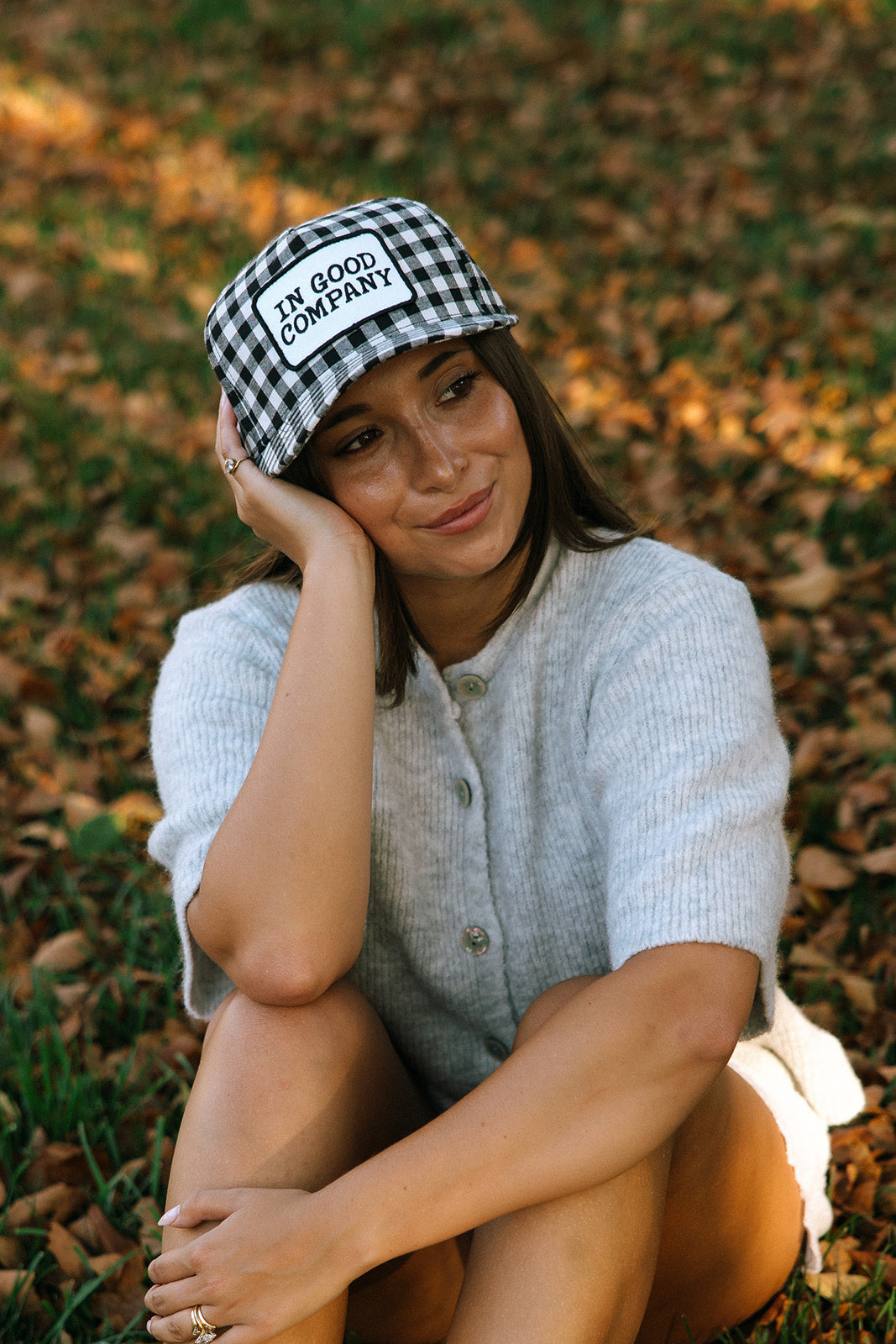 In Good Company Gingham Patch Hat