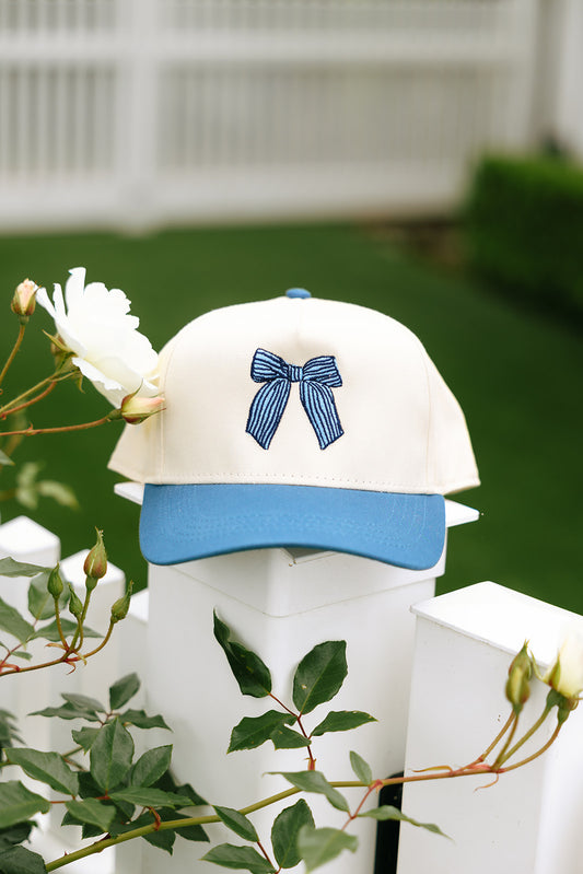 USA Bow Light Blue/Navy Stripe