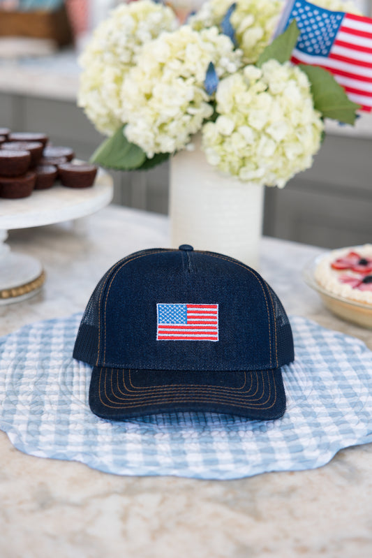 USA Flag Denim Hat