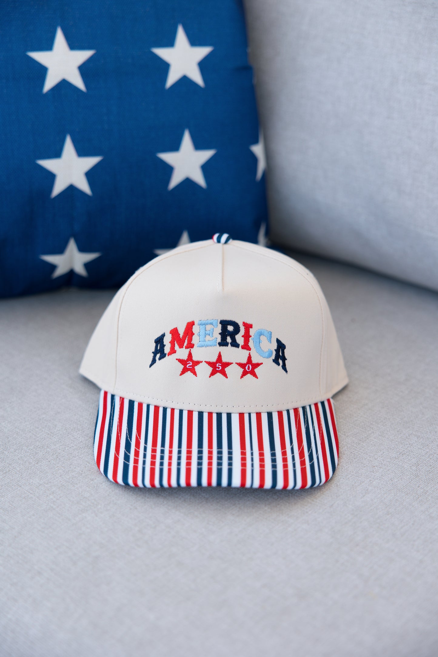 America 250 Red White & Blue Stripe Hat