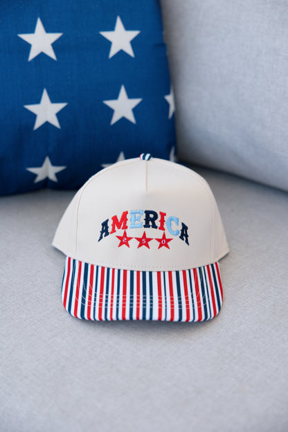 America 250 Red White & Blue Stripe Hat