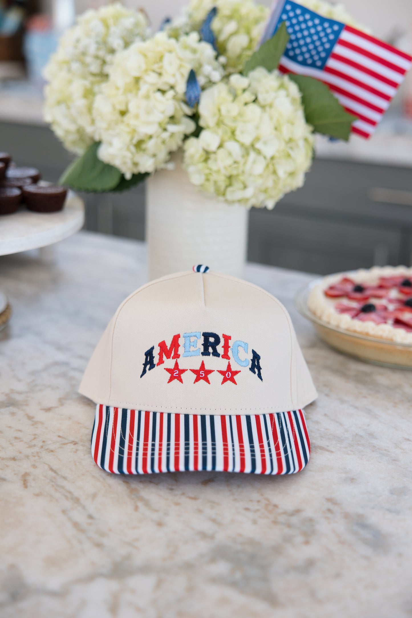 America 250 Red White & Blue Stripe Hat