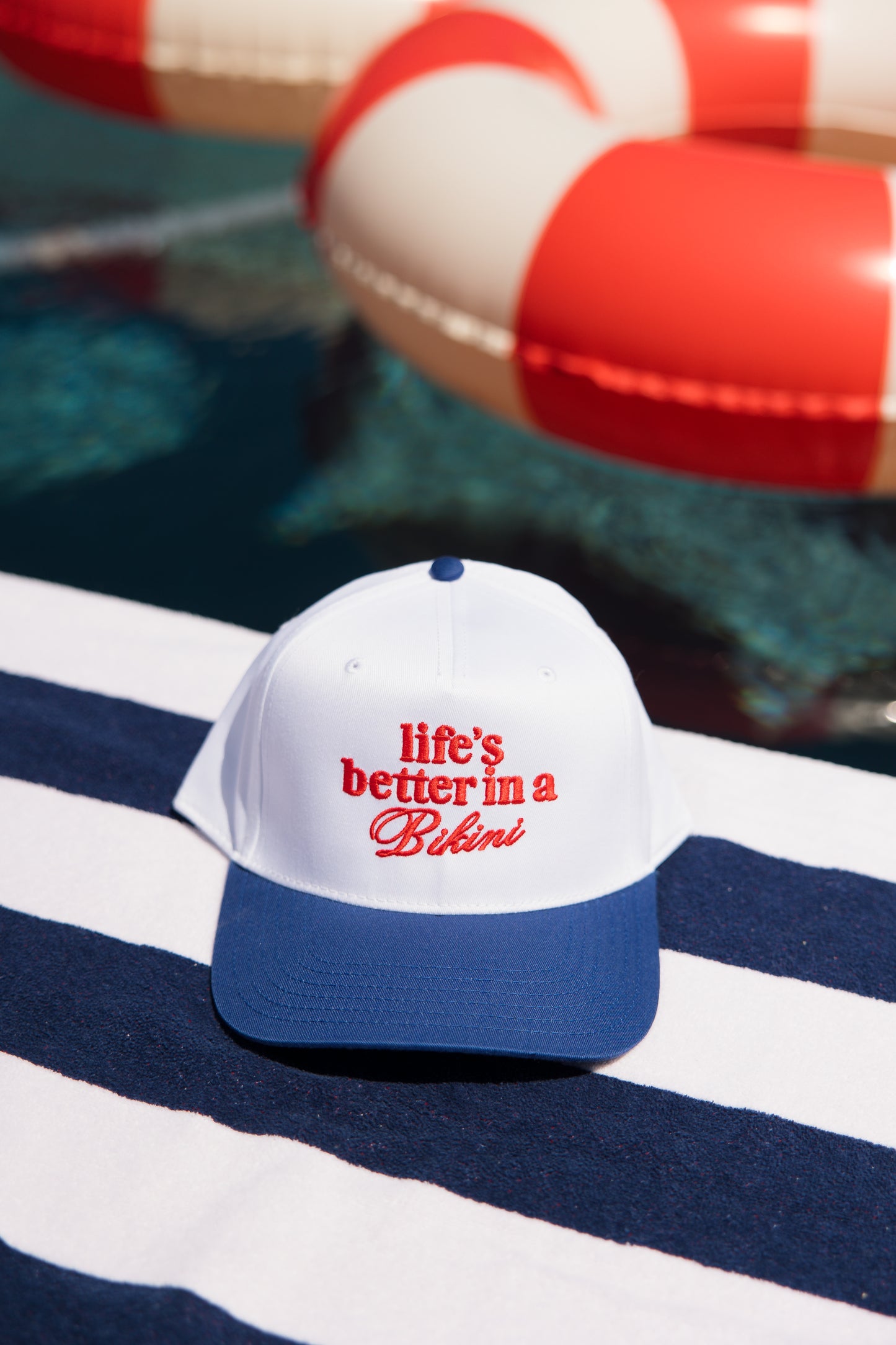 Life's Better In A Bikini Royal/White Hat