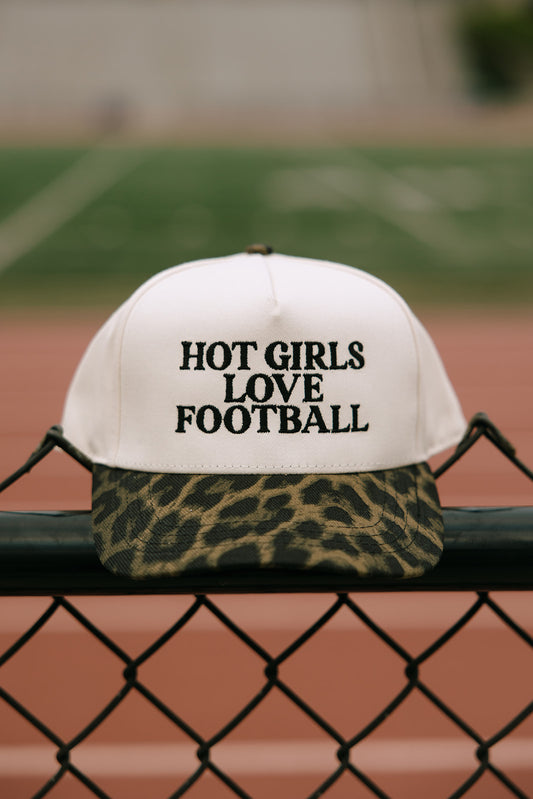 Hot Girls Love Football Leopard Hat