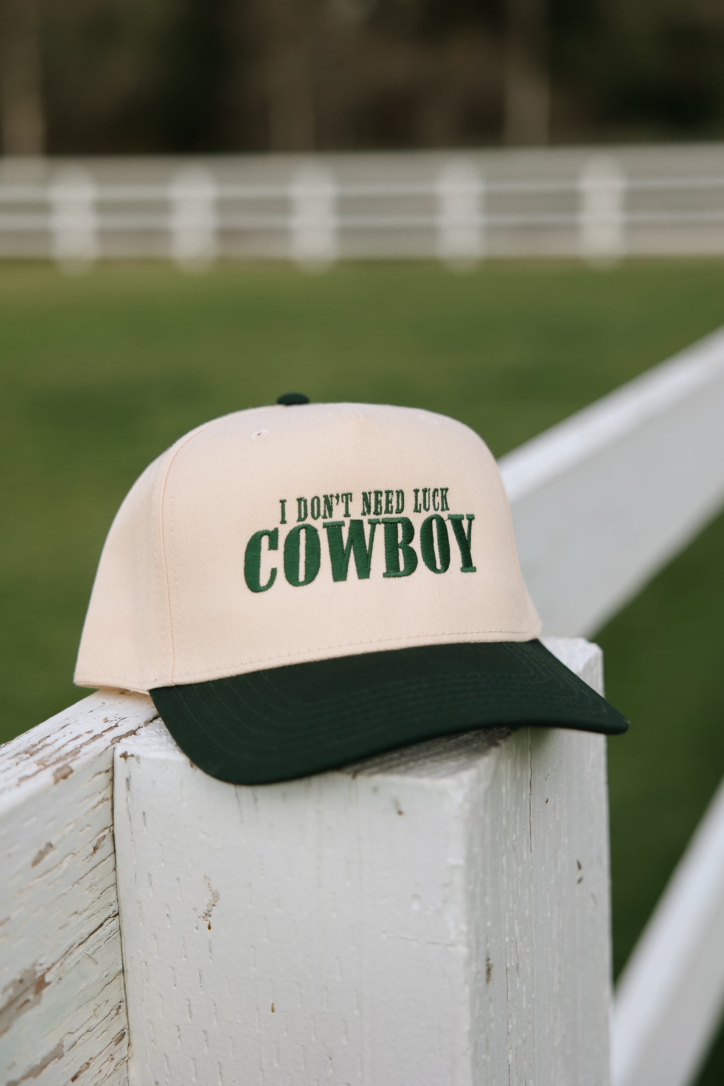 I Don't Need Luck Cowboy- Embroidered Trucker Hat
