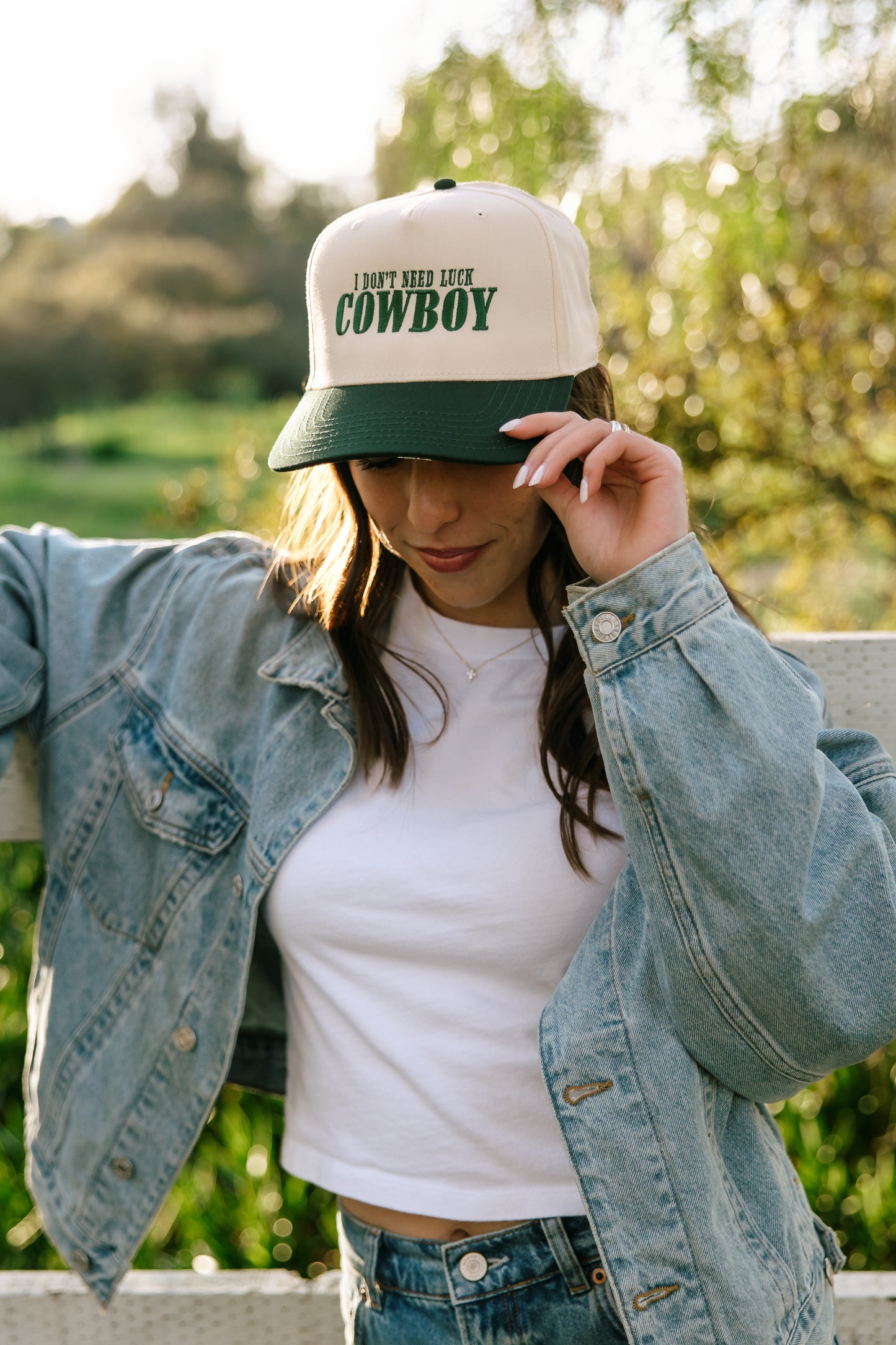 I Don't Need Luck Cowboy- Embroidered Trucker Hat