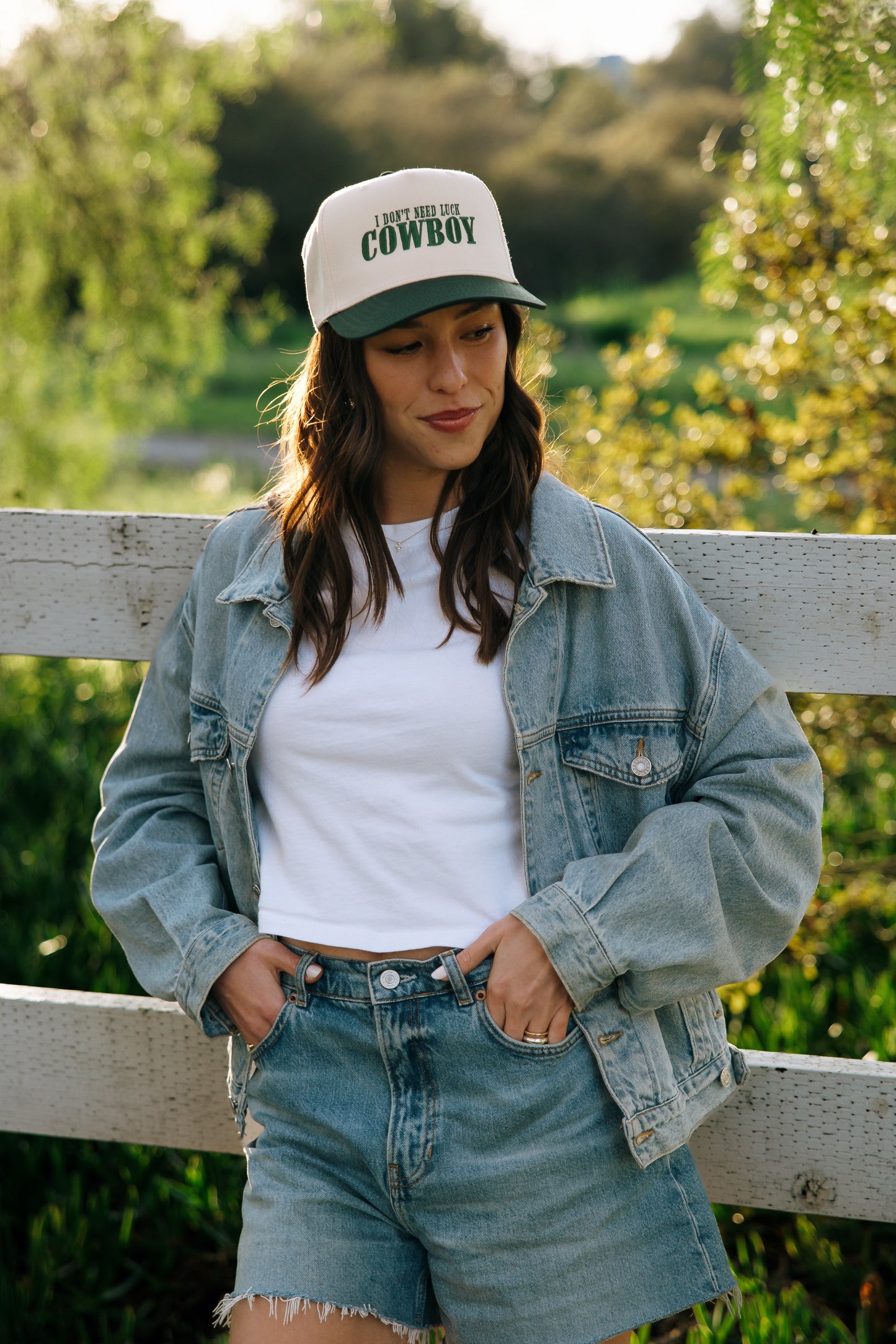 I Don't Need Luck Cowboy- Embroidered Trucker Hat